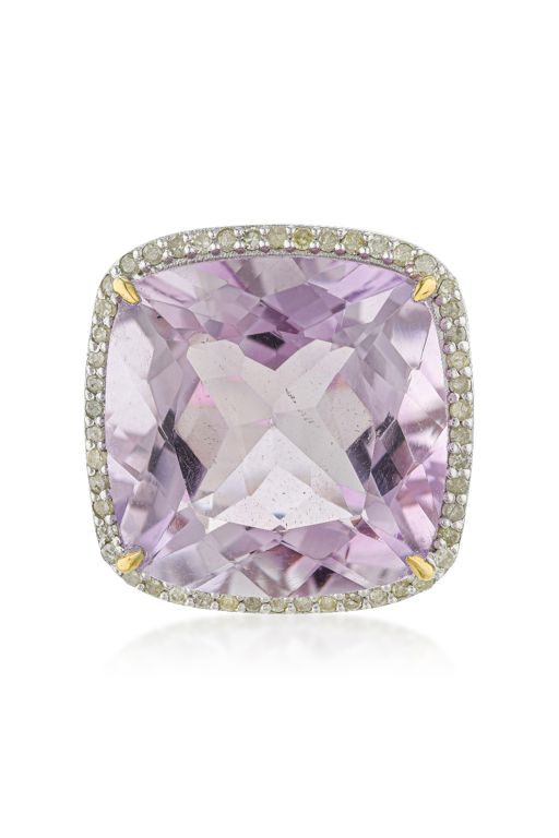 Amethyst and Diamond Ring