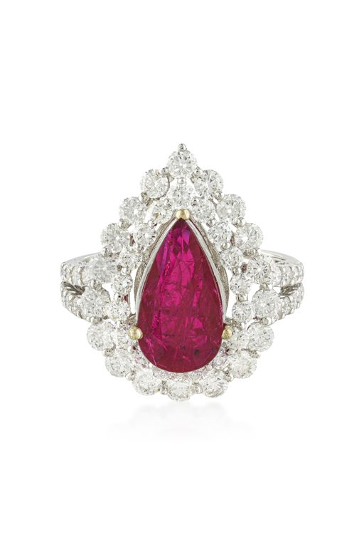 18k Gold Ruby and Diamond Ring