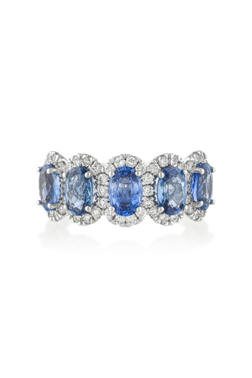 18k Gold Sapphire and Diamond Ring