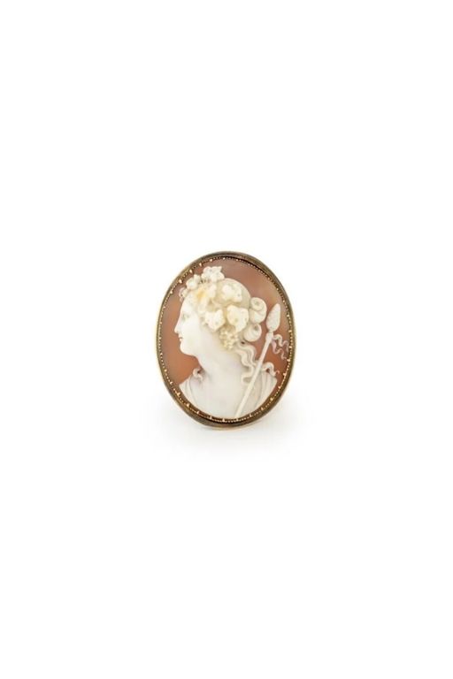 14k Gold Cameo Brooch