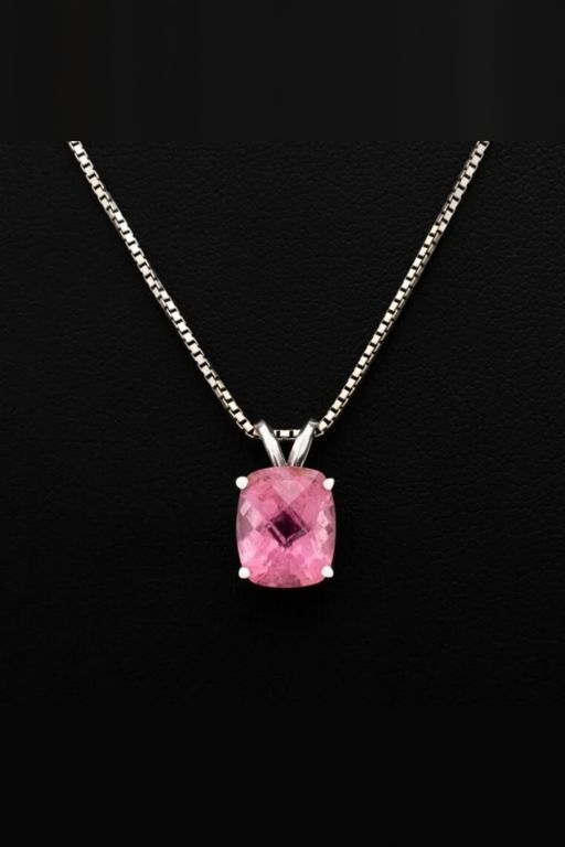 14k Gold Tourmaline Pendant Necklace