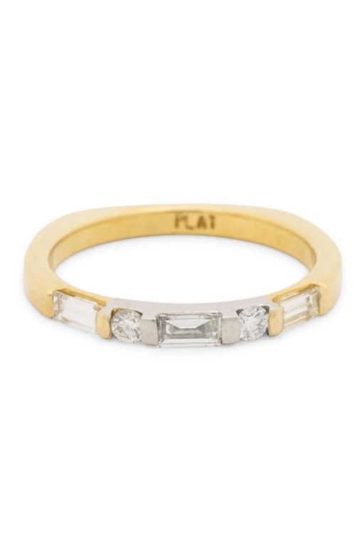 18k Gold and Platinum Diamond Ring