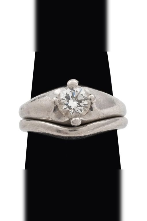 Two Platinum Diamond Rings
