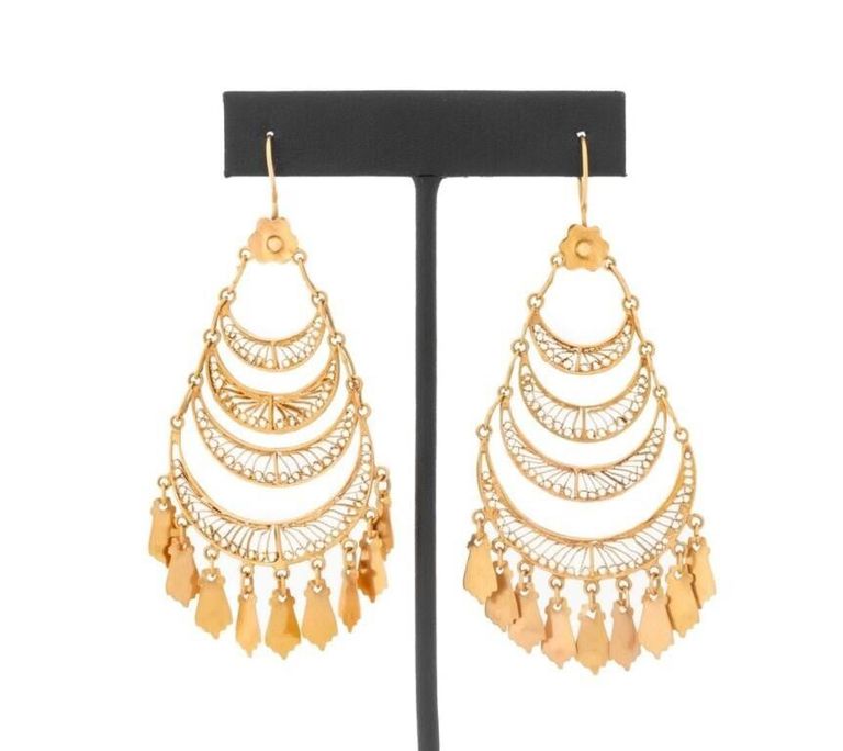 Pair of 21k Gold Earrings