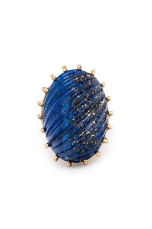 14k Yellow Gold Lapis Lazuli Ring