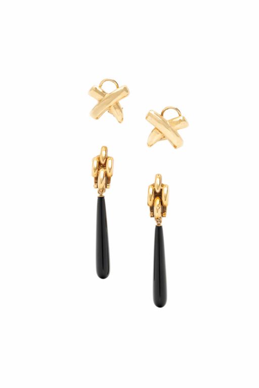 Two Pairs of 14k Yellow Gold Earrings