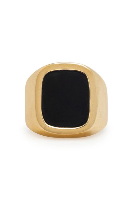 14k Yellow Gold Onyx Ring