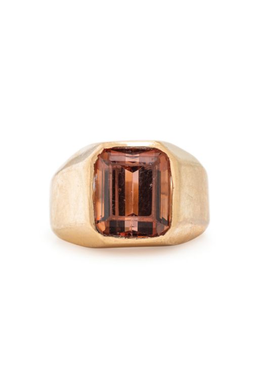 14k Yellow Gold Pink Tourmaline Ring