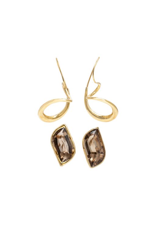 Two Pairs of 14k Yellow Gold Earrings
