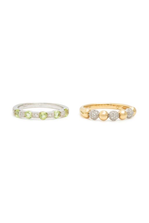 Two Gold Gemstone Rings