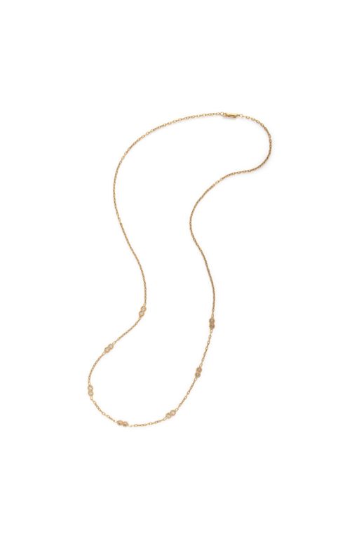 18k Yellow Gold Diamond Chain Necklace