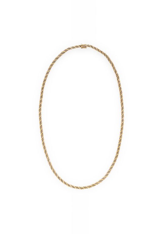 18k Yellow and White Gold Chain Necklace