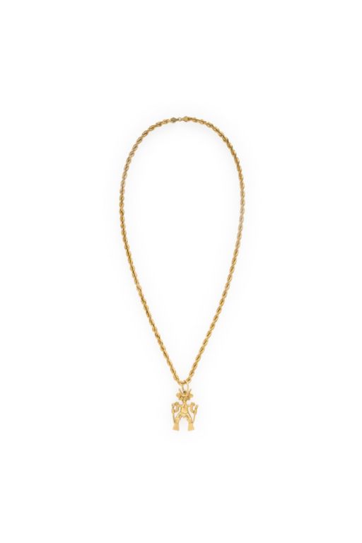 14k Yellow Gold Figure Pendant Necklace