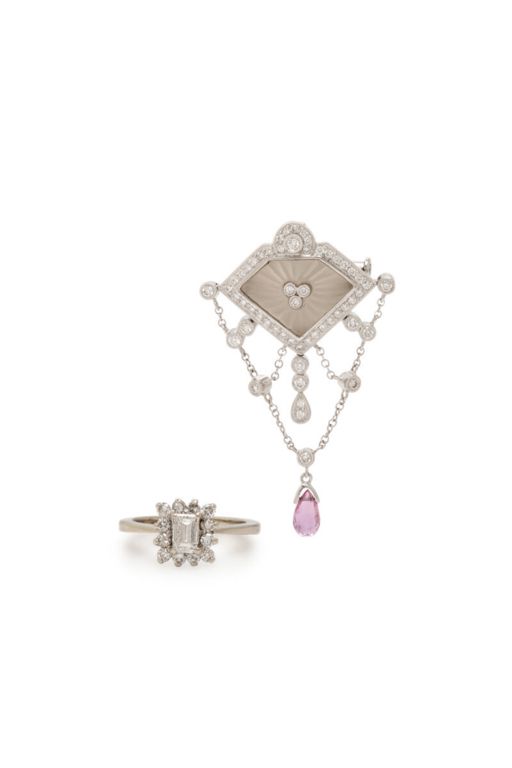 White Gold Diamond Jewelry Set