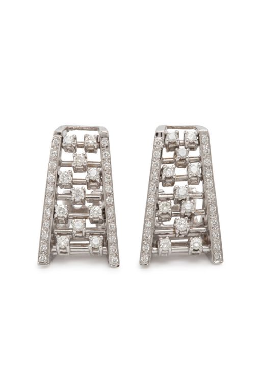 18k White Gold Diamond Earrings