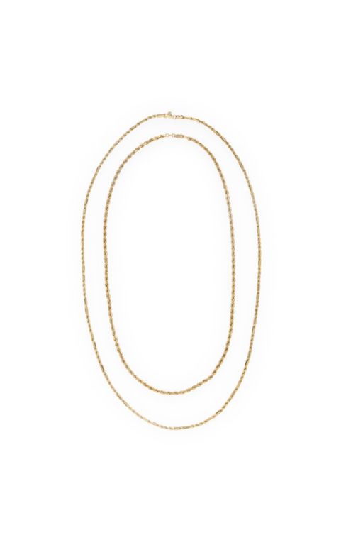 Two 14k Yellow Gold Chain Necklaces