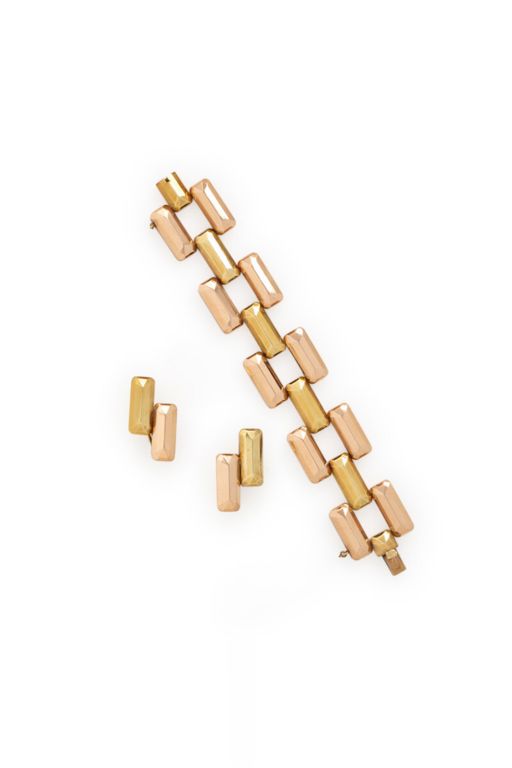 14k Yellow and Rose Gold Jewelry Set