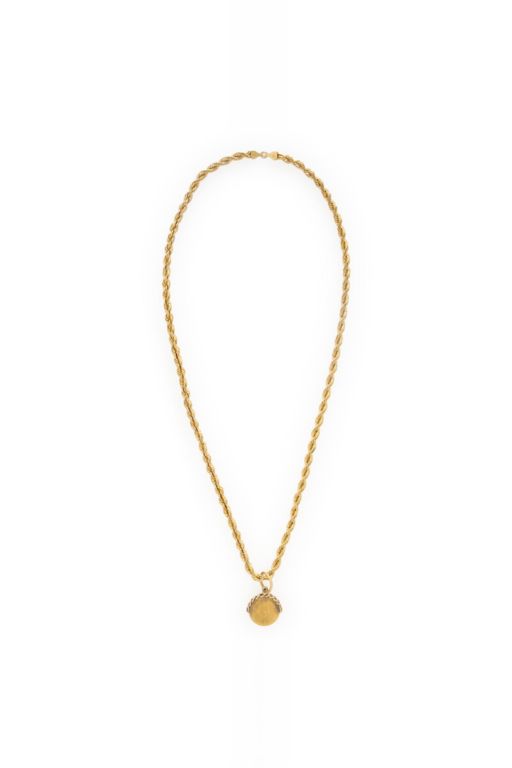 Yellow Gold Coin Pendant Necklace