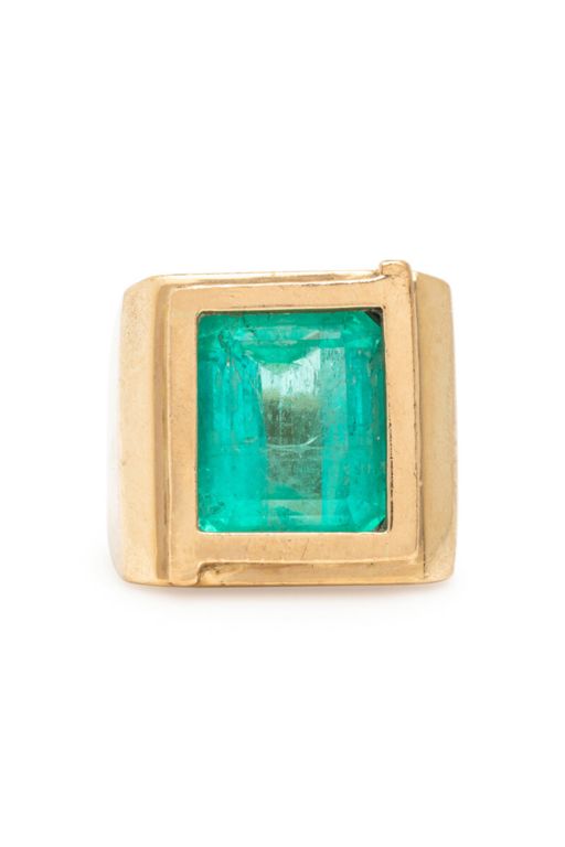 14k Yellow Gold Emerald Ring