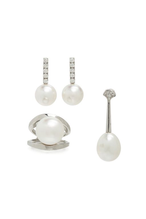 Platinum Pearl Jewelry Set