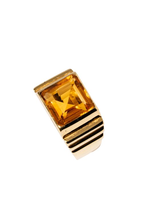14k Yellow Gold Citrine Ring