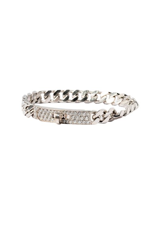 18k White Gold Diamond Link Bracelet