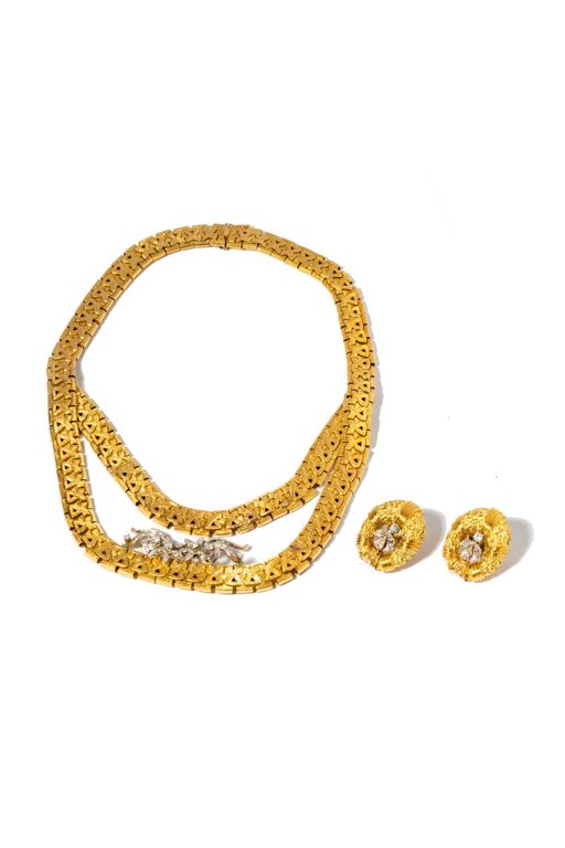 Yellow Gold Diamond Jewelry Set