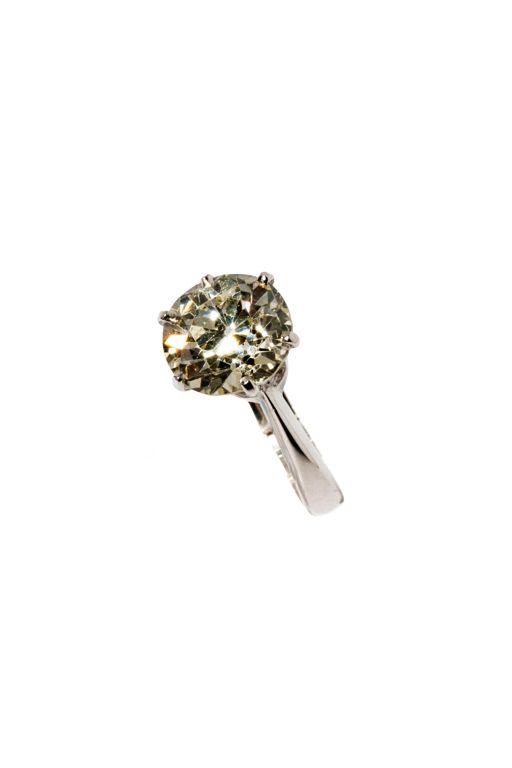 14k White Gold Diamond Solitaire Ring