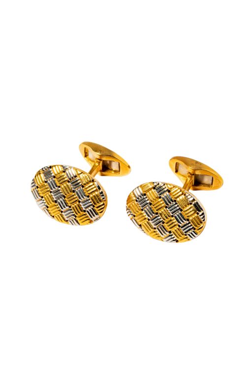 Platinum and 18k Yellow Gold Cufflinks