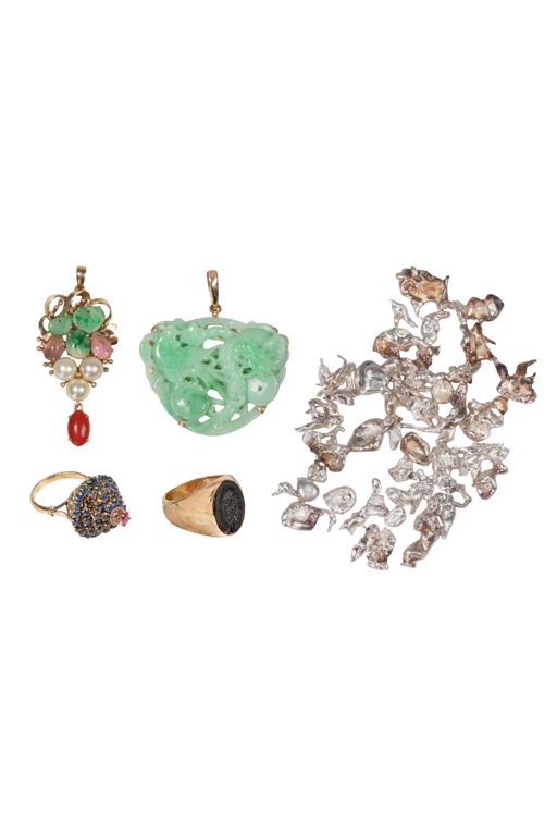 Gold and Silver Multi-Gem Jewelry Set