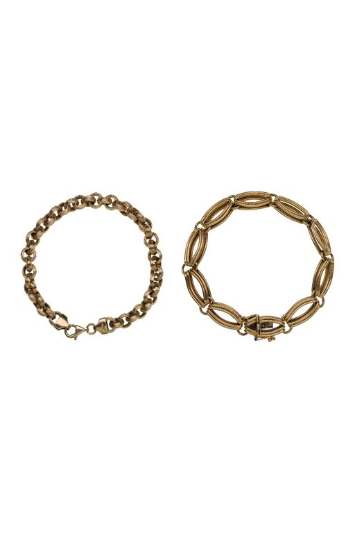 Two 14k Gold Bracelets