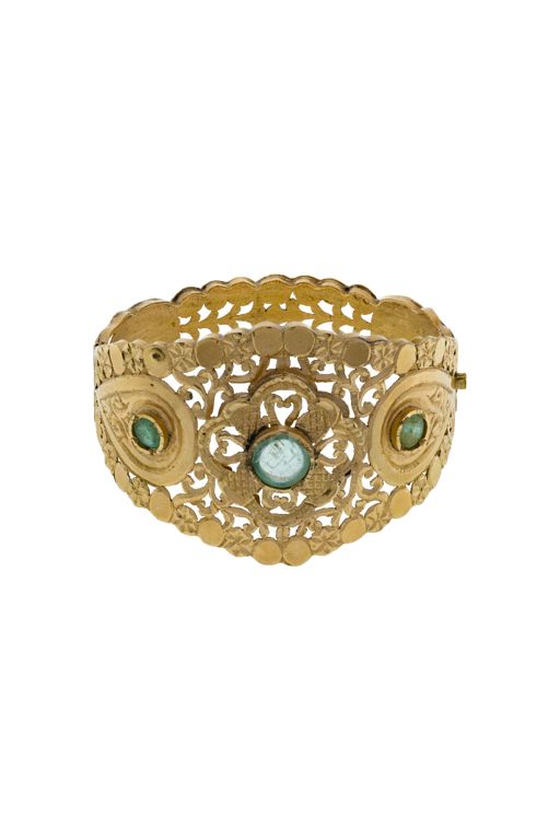 18k Gold Emerald Bracelet