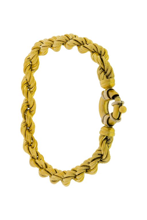 18k Yellow Gold Rope Bracelet