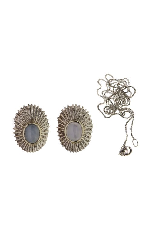 14k Gold Moonstone Jewelry Set
