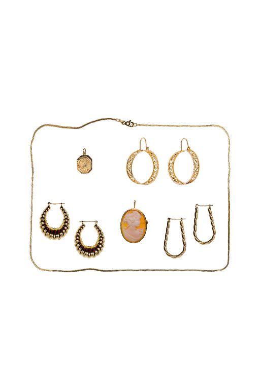 Six-Piece 14k Gold Jewelry Set
