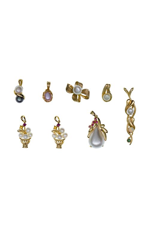 Yellow Gold and Pearl Pendant Assortment