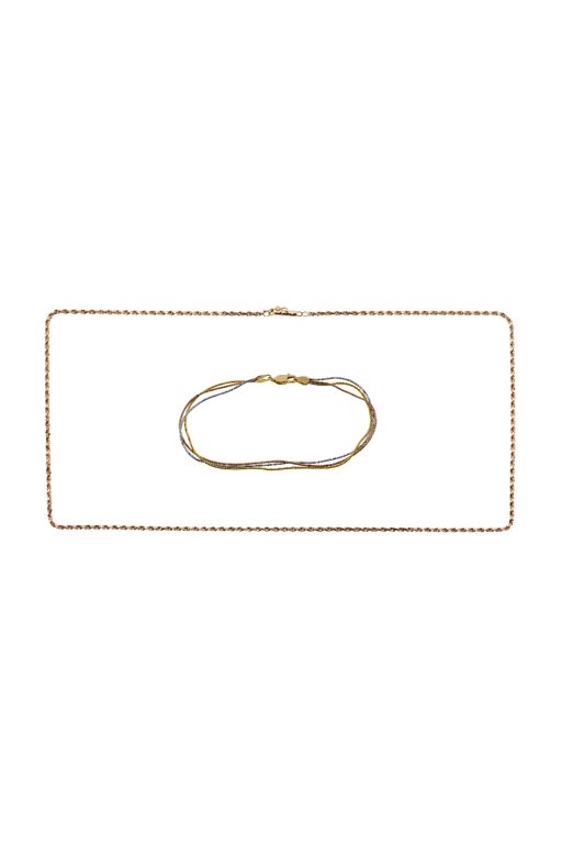 14k Gold Necklace and Bracelet