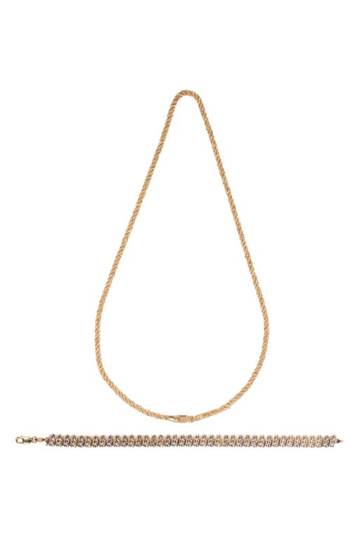 14k Gold Necklace and Bracelet