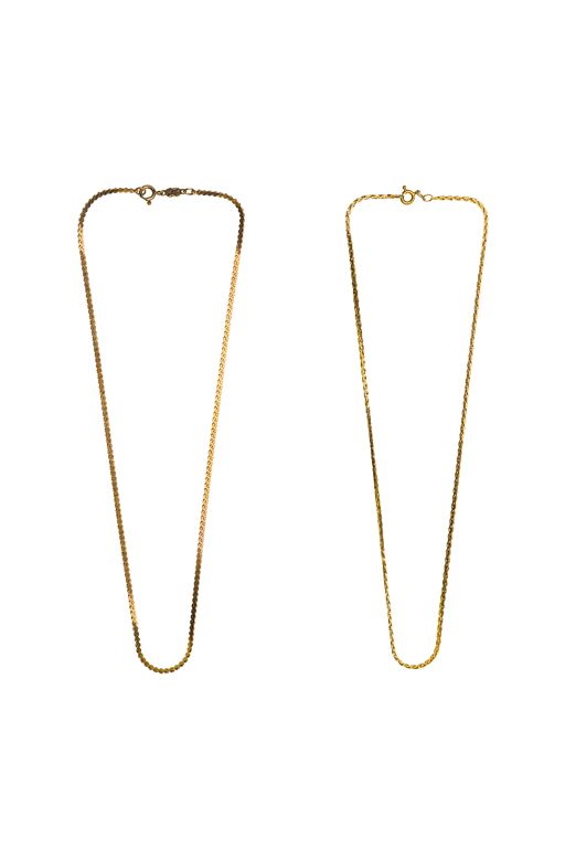 Two 14k Gold Necklaces