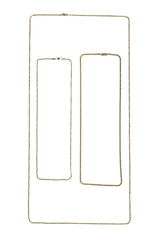 Three 14k Gold Necklaces