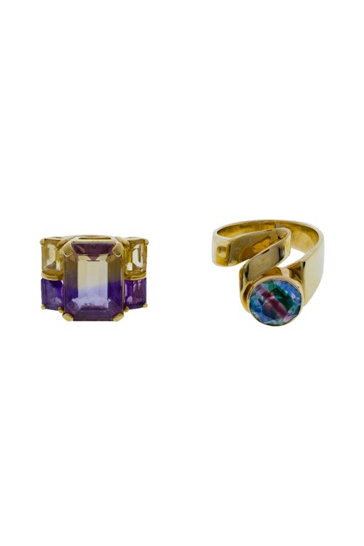 14k Yellow Gold and Gemstone Rings