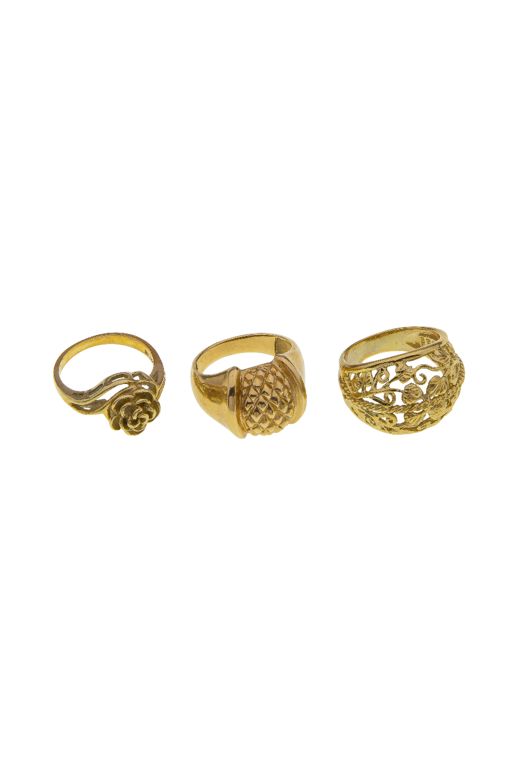 Three 14k Gold Rings