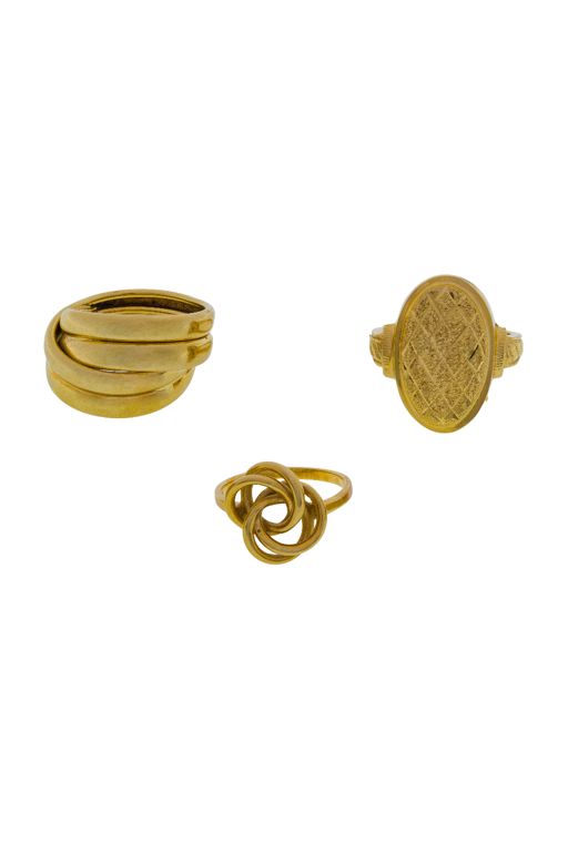 18k Yellow Gold Ring Assortment