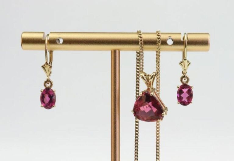 14k Gold Tourmaline Jewelry Set