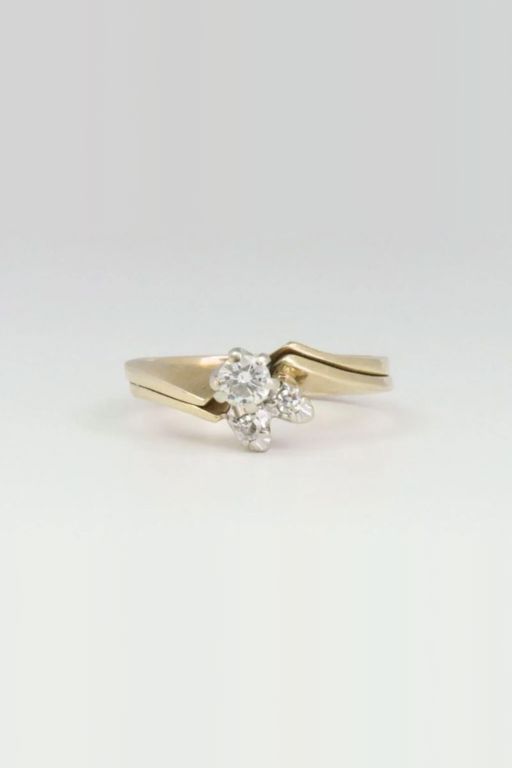 14k Gold Diamond Wedding Set