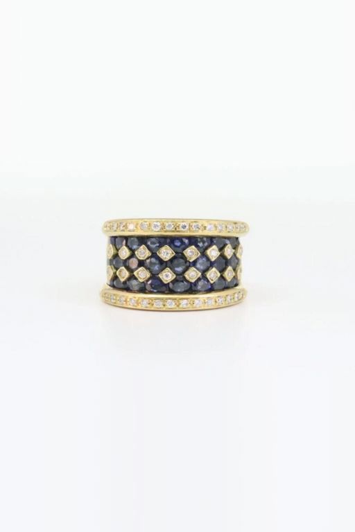 18k Gold Sapphire and Diamond Ring