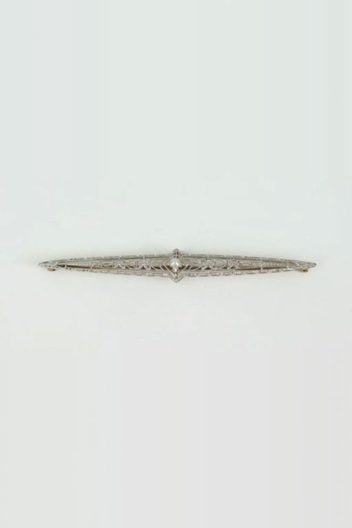 14k Gold Pearl Brooch