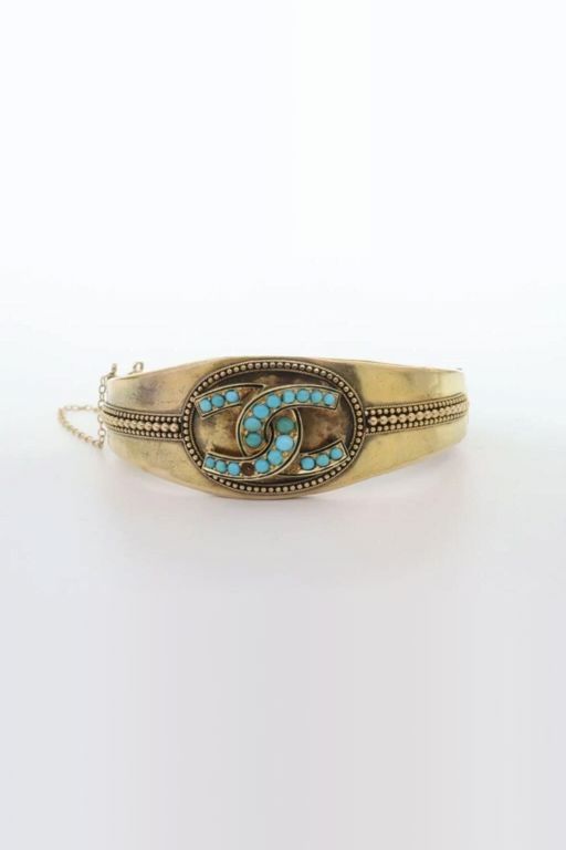 14k Gold Turquoise Bracelet