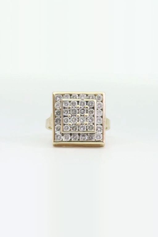 14k Gold Cluster Diamond Ring