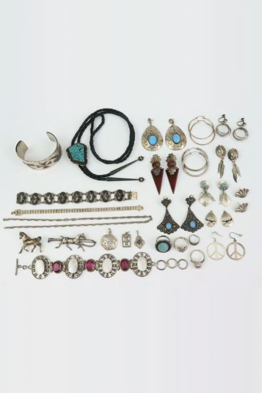 Silver Multi-Gem Jewelry Set